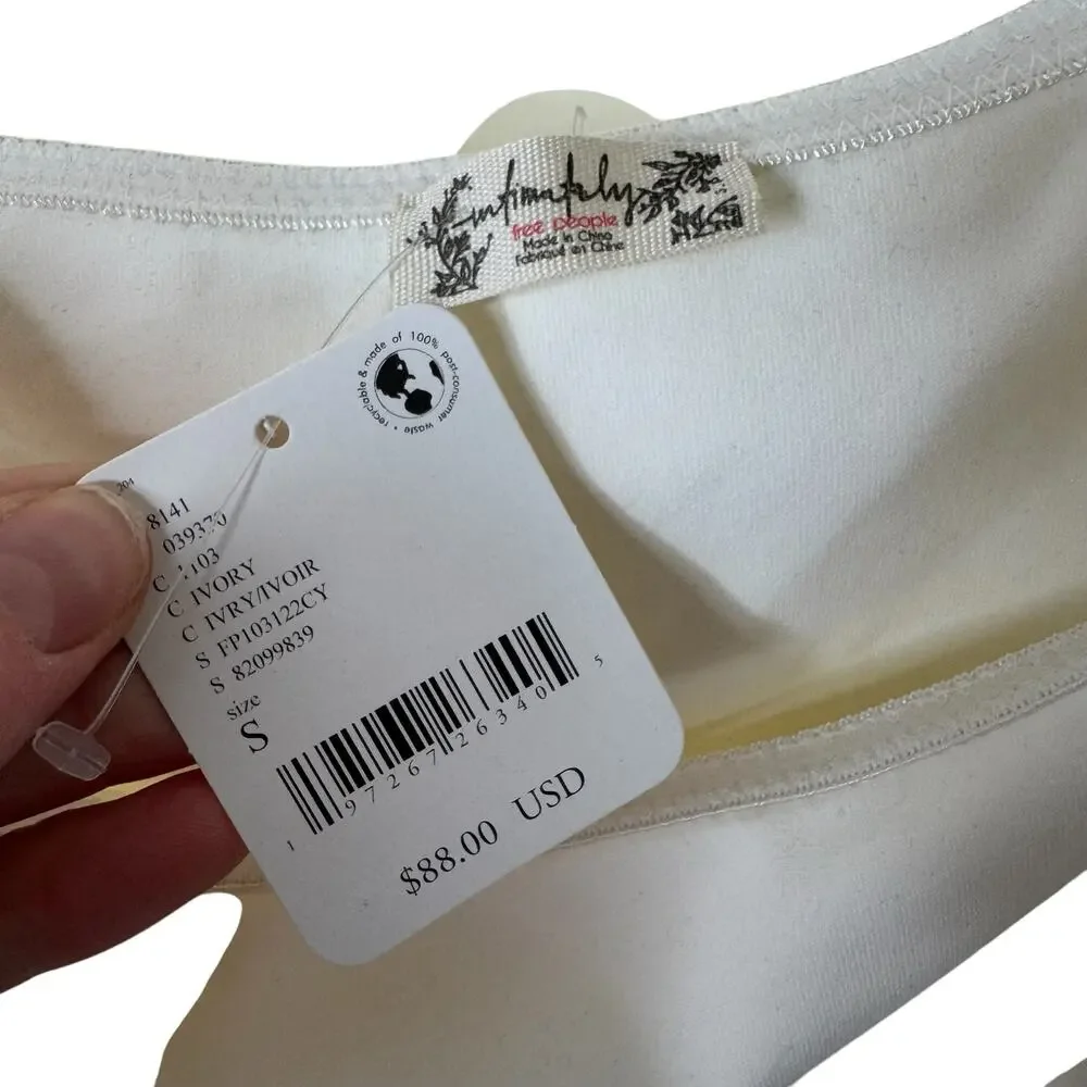 FREE PEOPLE Intimately Free Pretty Petals Bodysuit in Ivory NWT Small